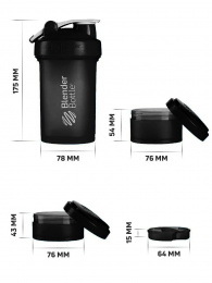 Prostak V2 Full Color Black (черный) Blender Bottle - спортивное питание smart-food.shop