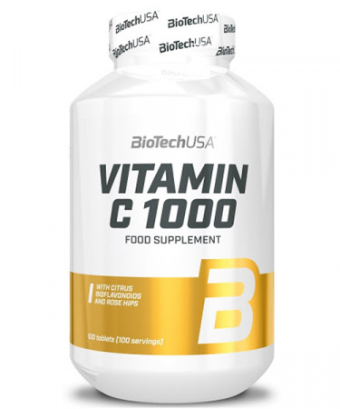 Vitamin C 1000 Biotech Nutrition 100 таб. - спортивное питание smart-food.shop