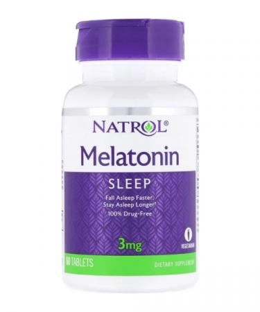 Melatonin 3 mg Natrol 60 таб. - спортивное питание smart-food.shop