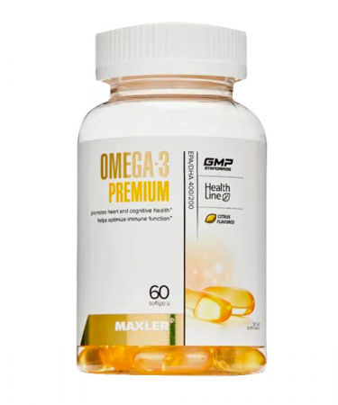 Omega-3 Premium Maxler 60 капс. - спортивное питание smart-food.shop