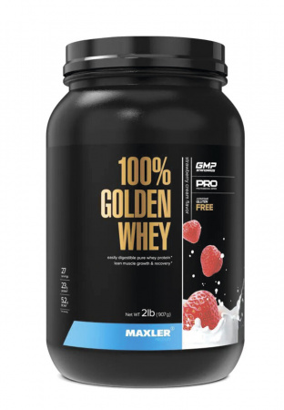 100% Golden Whey Maxler 908 г Клубничный крем