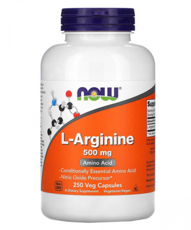 L-arginine 500 mg NOW 250 капс.