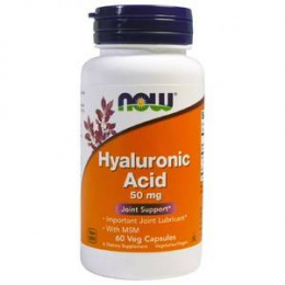 Hyaluronic Acid 50 mg + MSM NOW