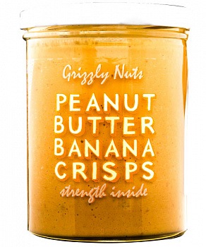 Арахисовая Паста с Банановыми Чипсами Banana Crisps Grizzly Nuts 370 г