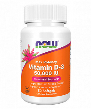 Vitamin D3 5000 IU NOW 50 капс.
