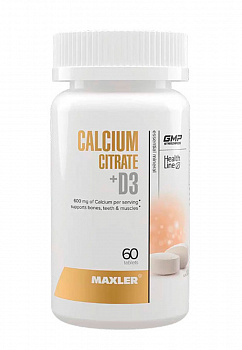 Calcium Citrate + D3 Maxler 60 таб.