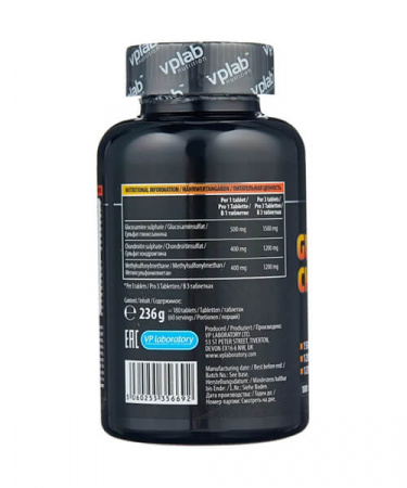 Glucosamine & Chondroitin & MSM VP Laboratory 180 таб. - спортивное питание smart-food.shop