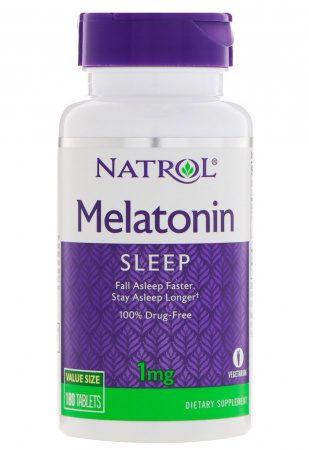 Melatonin 1 mg Natrol 180 таб.