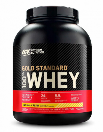 100% Whey Gold Standard Optimum Nutrition 2270 г Банановый крем