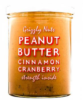 Арахисовая Паста с Вяленой Клюквой Cinnamon Cranberry Grizzly Nuts
