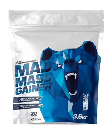 Mad Mass Gainer Siberian Nutrogunz 3600 г