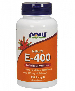 Vitamin E-400 Mixed Tocopherols Plus Selenium NOW